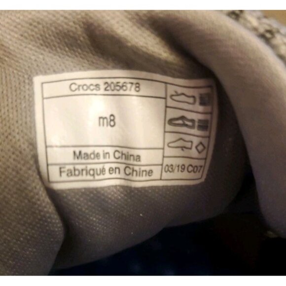 Crocs LiteRide Mesh Shoes Mens Size 8 Gray - Picture 9 of 12